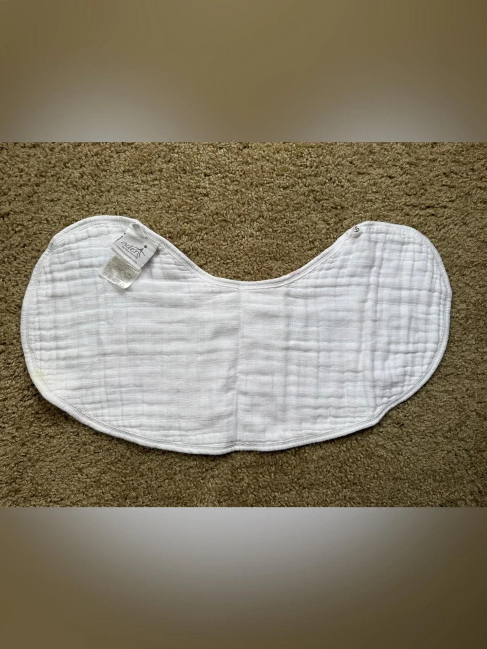 aden + anais Pink Owl Print Muslin Burp Cloth/ Bib
